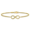 thumbnail image 3 of 10k Yellow Gold Bracelet Fancy 9 mm 7.5 in Polished Infinity, 3 of 6