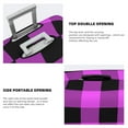 thumbnail image 5 of Lsque Purple Black Buffalo Plaid Printed Luggage Cover, Travel Luggage Protector,Scratch and Dirt Resistant, Fits 18-32 Inch Luggage - Small, 5 of 9