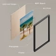 thumbnail image 5 of PixonSign Framed Wall Art Tropical Beach Palm Tree Sunset Ocean Oasis Prints, Set of 4 Sea Landscape Wall Decors, Nature Wall Décor, Adhesive Canvas Poster, Modern Home Artwork - 8"x10" Black, 5 of 5