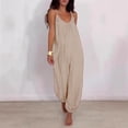 thumbnail image 5 of jowamay Women's Sleeveless Jumpsuit V Neck Sleeveless Spaghetti Strap Rompers Loose Jumpsuit with Pockets for Travel, 5 of 6
