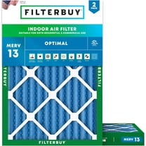 Filterbuy 21x23.25x2 MERV 13 Health Defense, Pleated HVAC AC Furnace Air Filters (2-Pack)