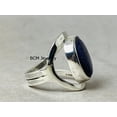 thumbnail image 4 of 925 Sterling Silver Ring For Womens, Lapis Lazuli Ring Gemstone Unique Handcrafted Ring For Her, 4 of 6