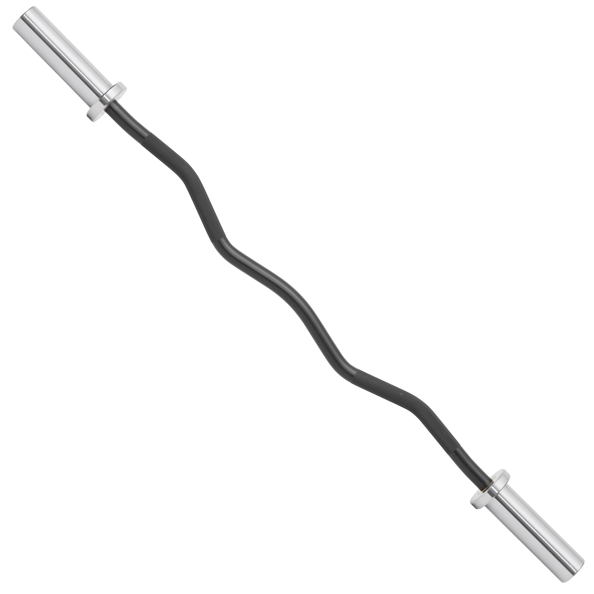 Philosophy Gym 47" EZ Curl Olympic Barbell - 8.5KG 25mm Grip 400LB Capacity 4 Needle Bearing 2" Weightlifting Bar