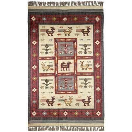 UPC 692789918159 product image for St. Croix Hacienda Off-White / RedTribal Area Rug | upcitemdb.com