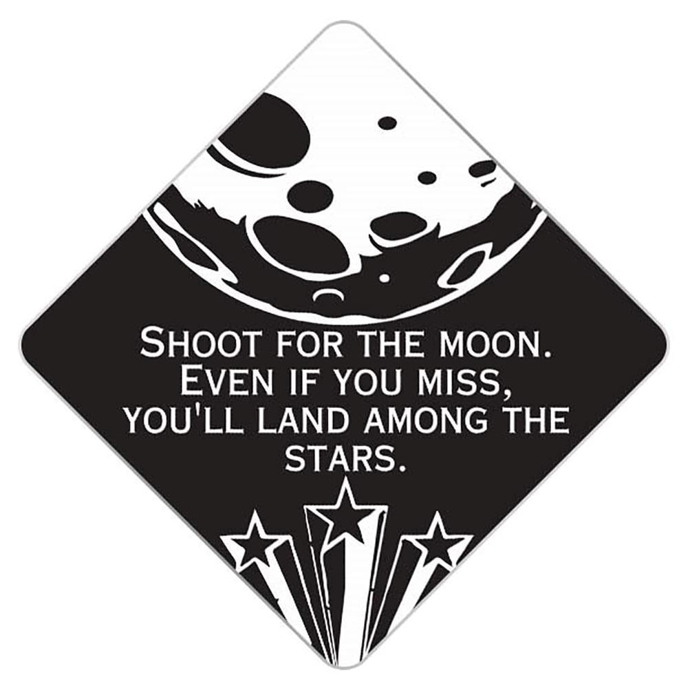 Shoot For The Moon Grad Cap Tassel Topper