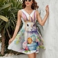thumbnail image 3 of Beautiful Easter Bunny Flowers Eggs Sundress Sleeveless Dress Summer Women Clothes Dress for Women Dresses, 3 of 7