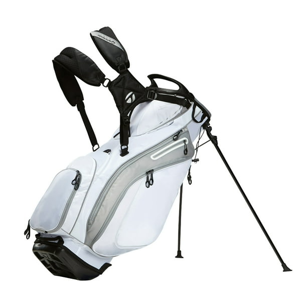 New TaylorMade Golf Custom Purelite Stand Bag White/Grey LIGHTWEIGHT