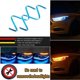 thumbnail image 4 of 2Pcs 60cm Car LED Atmosphere Light Strip Flexible Silicone Daytime Running Light Ice Blue Turn Yello, 4 of 5
