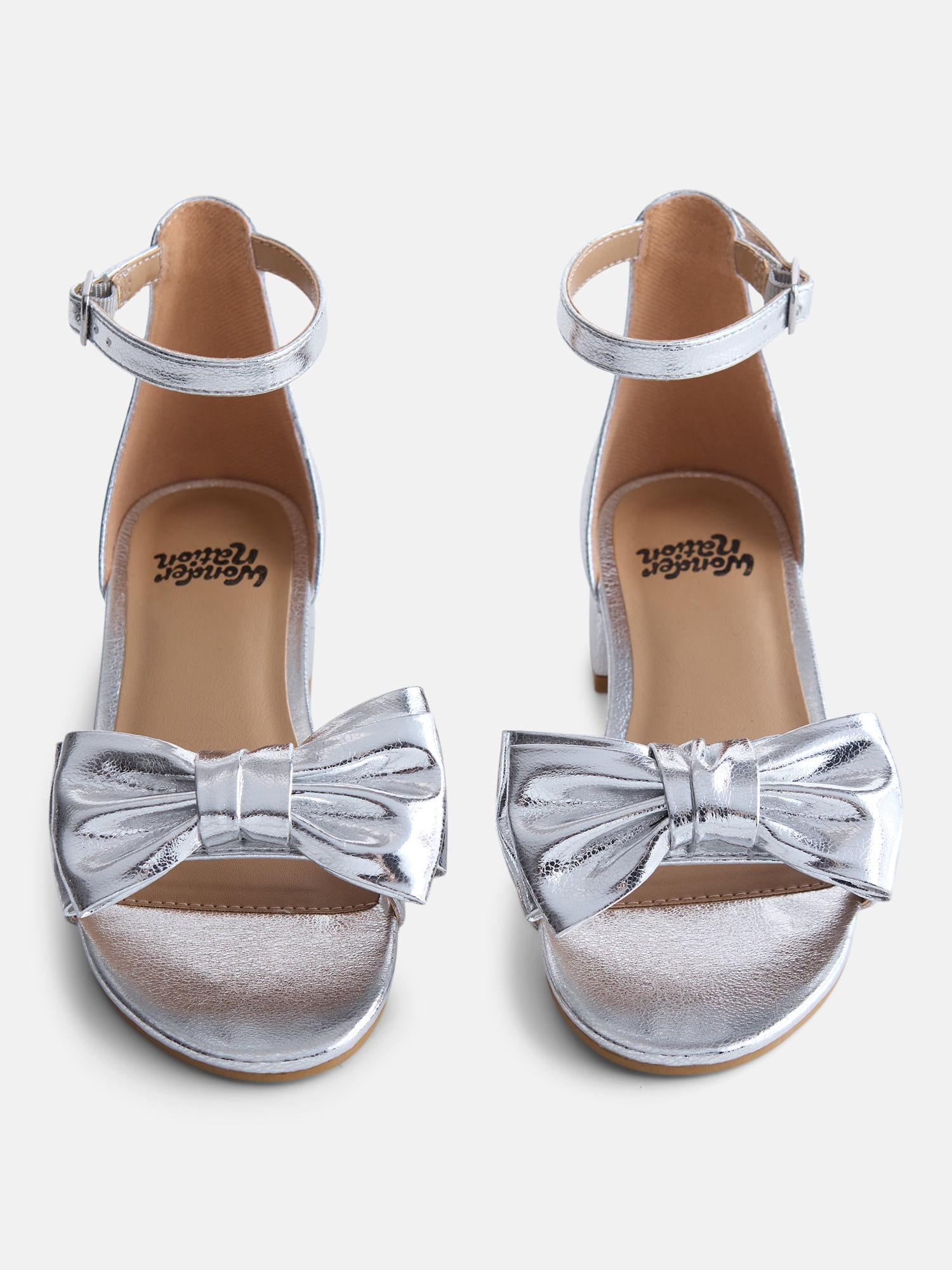 Wonder Nation Little and Big Girls Fashion Bow Heel Dress Shoes