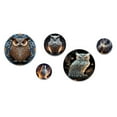 thumbnail image 2 of Designart "White Owl On Azulejo " Animals Owl Metal Wall Art Set of 5 Piece, 2 of 5