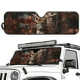 thumbnail image 5 of Uorisanigo Windshield Sun Shade for 2018-2025 Jeep Wrangler JL/2020-2025 Jeep Gladiator-Blocks UV Rays Sun Visor Mat, Camo American Flag Deer Hunter Car Sunshade with Storage Bag, 5 of 7