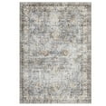 thumbnail image 1 of Washable Area Rug 9x12 Ft-Distressed Vintage Floral Carpet - Non Slip Low Pile Non Shedding Floor Rug for Living Room Bedroom Dining Room Office-Ultra Thin Soft Stain Resistant Easy Clean-Light blue, 1 of 8
