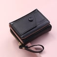 thumbnail image 1 of Zipper Closure Small Wallet Classic Style Women Mini Wallet Solid Color Multifunctional Wallet PU Leather Fashion for Shopping, 1 of 5