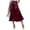 Wine, variant on Women's Midi Skirts Silky Satin Flowy High Waist A Line Skirts Elegant Formal Work Business Flared Skirts, XL