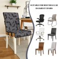 thumbnail image 5 of TSOVTHRID Bat Cobweb Black Gray Print Quilted Dining Chair Seat Covers Stretchable Soft Chair Cushion Cover Removable Universal Seat Slipcovers with Elastic Band, Set of 4, 5 of 7