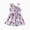 Pink, variant on Disney Stitch Girls Dresses Graphic Floral Ruffled One Shoulder Outfits for Summer, Sizes 2-6