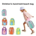 thumbnail image 4 of sunsanly Beach Bag Hollow Mesh Drainage Large Capacity Drawstring Closure Quick Dry Portable Baby Toys Seashell Stoarge Handbag Shower Bag Travel Toiletry Bag, 4 of 7