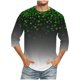 thumbnail image 1 of Camisetas de Manga Larga de Algodón Cuarto de Manga Cuello Redondo con Impresión Del Día de San Patricio, Moda Casual, 1 of 1
