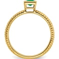 thumbnail image 2 of 14K Yellow Gold Square Bezel Emerald Ringsize 7 (Width 1.6 To 1.8) (Length 0) - Jbsp, 2 of 5