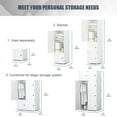 thumbnail image 2 of SortWise DIY Portable Wardrobe Closet with Hanging Rod and 5 Storage Cubes, Bedroom Armoire Storage Cube Organizer Modular Cabinet with Doors, 2 of 8