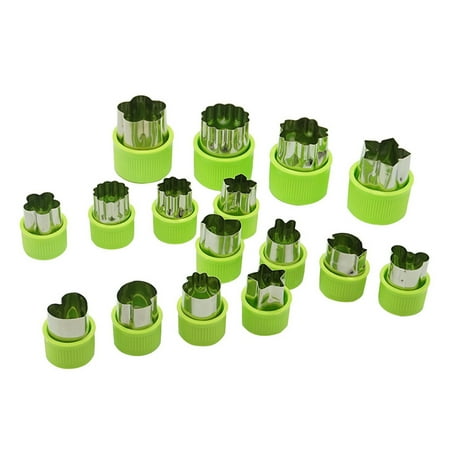 

16pcs Mini Pie Fruit and Cookie Stamps Mold with Comfort Grip Various Cute Shapes Wide Application Interesting Cooking