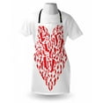 thumbnail image 4 of High Heels Apron, Heart with Scarlet High Heel Shoe Silhouettes Love Woman Illustration, Unisex Kitchen Bib with Adjustable Neck for Cooking Gardening, Adult Size, Scarlet and White, by Ambesonne, 4 of 4
