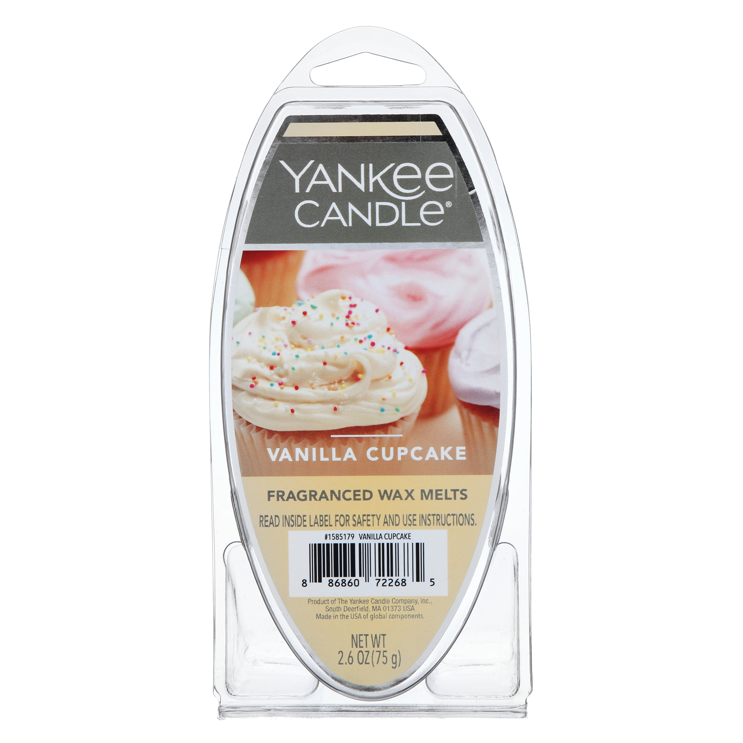 Yankee Candle Wax Tea Light Vanilla Cupcake Scented Long Last Fragrance 12 Piece 