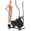 Elliptical Trainer Cross Trainer Exercise Bike with Air Resistance System, Adjustable Levels and Easy Computer