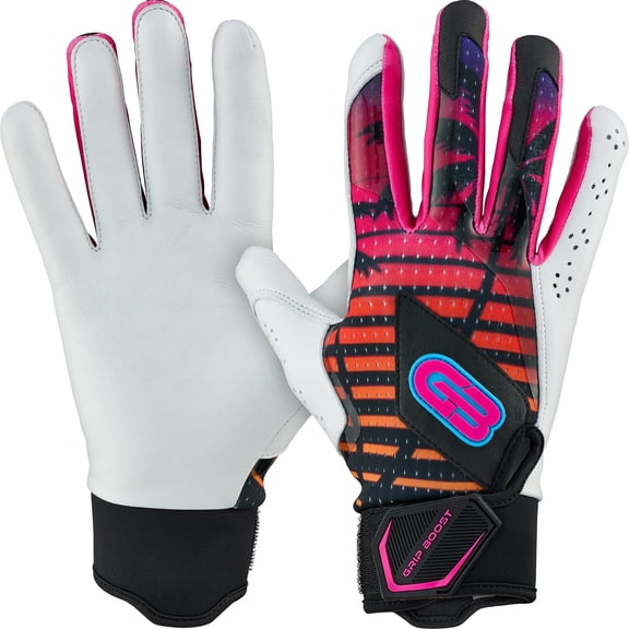 Grip Boost Miami Nights Loaded Baseball Batting Gloves with Boost Plus Leather