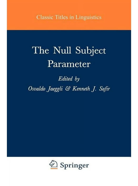 Studies in Natural Language and Linguistic Theory: The Null Subject Parameter (Paperback)