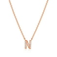 thumbnail image 2 of Forever Facets "N" CZ Necklace in Rose Gold over Sterling Silver, Adult Female, 2 of 4