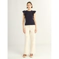 thumbnail image 3 of Free Assembly Women's and Women's Plus Eyelet Flutter Sleeve Tee, Sizes XS-4X, 3 of 4