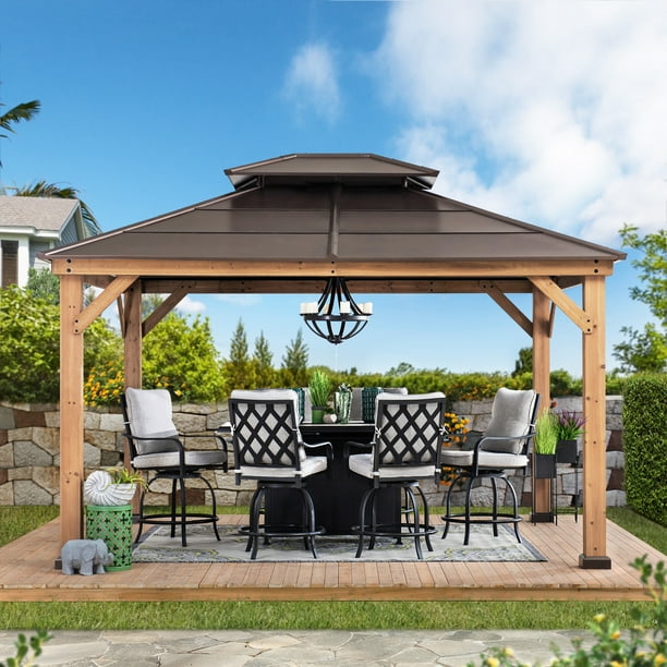 Sunjoy Missouri Collection 10 ft. x 12 ft. Cedar Framed Gazebo with