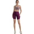 thumbnail image 6 of LOVZFMLL Biker Shorts Women with Pockets High Waisted Tummy Control Gym Running Yoga Sweat Shorts Athletic Workout for Women Purple XXL, 6 of 9