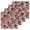 Bright Red, variant on Red Flamingo Kitchen Dish Towels for Drying Dishes Set of 4, Summer Tropical Plants Leaves Botanical Black Waffle Weave Microfiber Hand Tea Bathroom Towels Quick Dry & Absorbent Towel 12x12