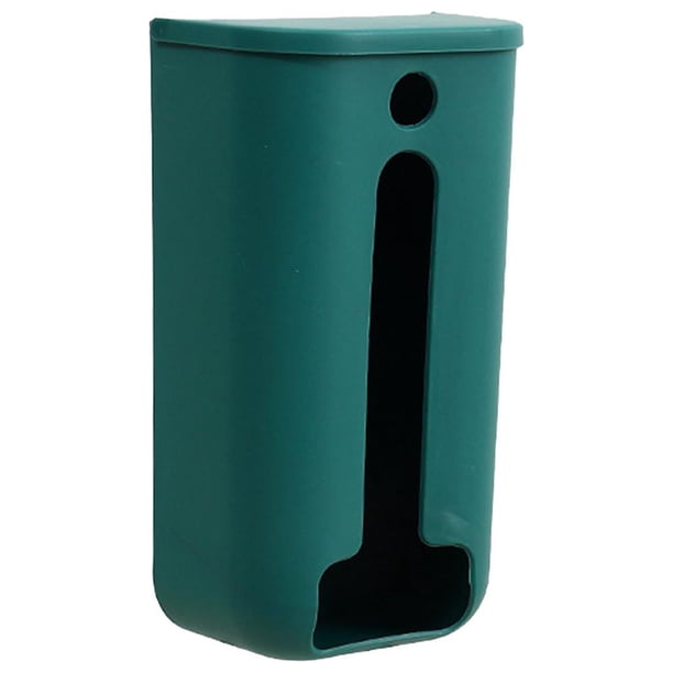 Soporte para bolsas de comestibles, dispensador de bolsas de comestibles, protector de bolsas de comestibles montado en la pared, bolsas de compras, Verde mayimx Estuche de almacenamiento
