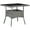 Grey, variant on vidaXL Outdoor Dining Table Garden Porch Patio Table with Glass Top PE Rattan