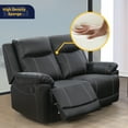 thumbnail image 3 of Ainehome3 Pieces Faux Leather Reclining Configurable Living Room Set, 3 of 5