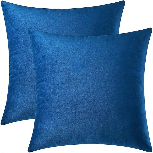 ZHAOCHENG Fundas de almohada decorativas, fundas de cojín de terciopelo, fundas de almohada sólidas para almohadas de sofá y cama, amarillo mostaza, 20 x 20 pulgadas, juego de 2 18 * 18 pulgadas 2 pie