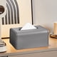 thumbnail image 1 of Porta Pañuelos con Textura de Cuero | Dispensador de Pañuelos de Plástico Resistente para Mesa de Centro | Servilletero Decorativo para El Hogar y La Sala de Estar | Colores Blanco, Naranja y Gris, 1 of 6