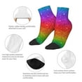 thumbnail image 6 of Bingfone Rainbow Glitter Design Patterned Men'S Women'S Casual Cotton Socks, 6 of 9