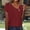 Wine, variant on TAGOLD Summer Casual Tops,Plus Size T-shirt Blouse for Womens, Womens Casual Printed Loose Fashionable Short Sleeved Button T-shirt