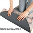 thumbnail image 3 of Rainbow Princess Castle Pattern Hot Yoga Mat Towel Non Slip for Hot Yoga - Quick-Drying Yoga Mat Cover with 4 Corner Pockets with Travel Bag - Hot Yoga Towel Non Slip 70"x26", 3 of 6