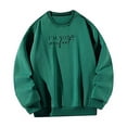 thumbnail image 4 of Sudadera de cuello redondo para mujer, suéteres de cuello redondo de ajuste relajado de invierno para desplazarse SG, 4 of 7