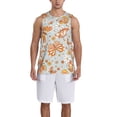 thumbnail image 4 of Gaeub Retro Floral Butterfly Men's Mesh Basketball Jersey, Quick-Drying Sleeveless Top S-4XL, Loose Muscle Tank Top -Small, 4 of 9