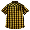 thumbnail image 5 of Cloaraye Mens Plaid Shirts Summer Short Sleeve Button Down Shirt Casual Plaid V Neck Lapel Beach Shirts with Pockets, 5 of 7