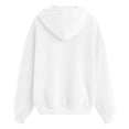 thumbnail image 5 of Domzest Womens Velour Zip Up Hoodies Oversized Full Zipper Long Sleeve Sweatshirts Fall Winter Casual Comfy Track Jackets with Pokets White L, 5 of 6