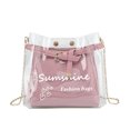 thumbnail image 2 of CAIXIA Messenger Bag For WomenLetter Print Transparent Jelly Crossbody Messenger Bag, Lightweight Casual Daily Shoulder Purse, 2 of 8