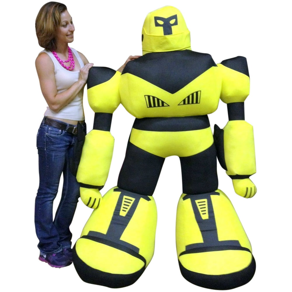 Giant Stuffed Robot 5 Feet Tall Enormous Soft Yellow Robo Plush 60 Inches - Walmart.com