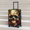 thumbnail image 6 of Fuzoiu Butterfly Flower Plant Skull Print Suitcase Cover,Washable Luggage Covers for Suitcase,Elastic Luggage Protector Cover,Scratch Resistant Travel Suitcase Covers-Small, 6 of 7
